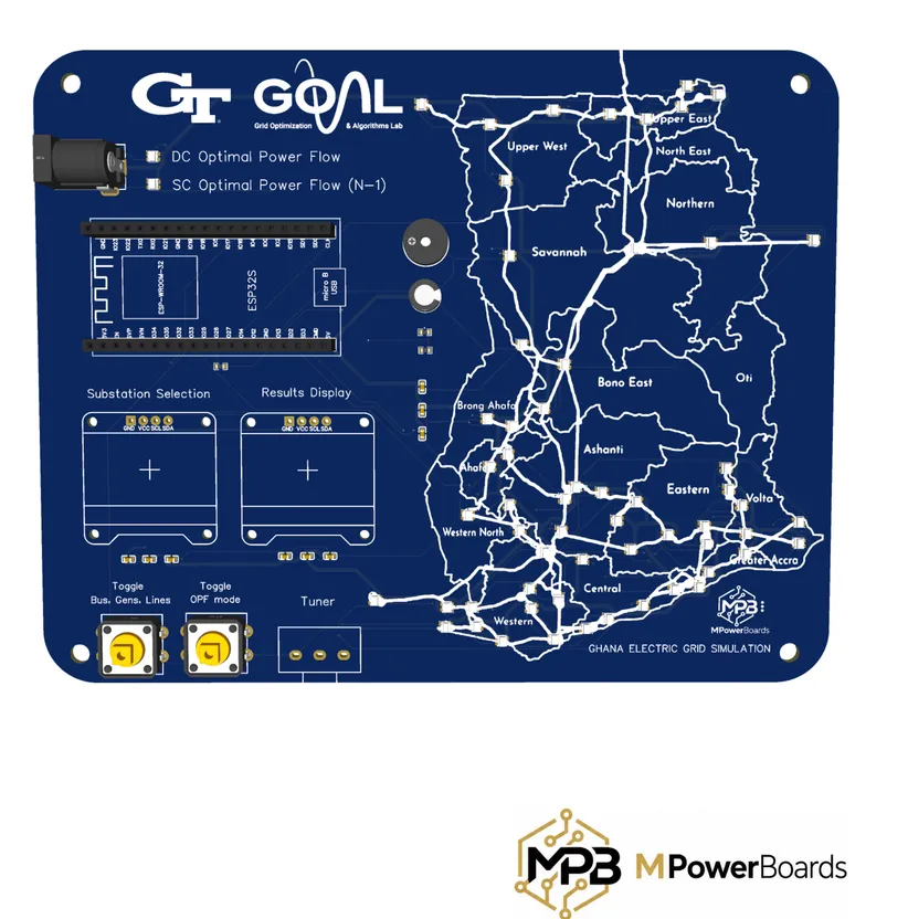 MPowerBoards Gh1 Ghana Electric Grid Simulation board