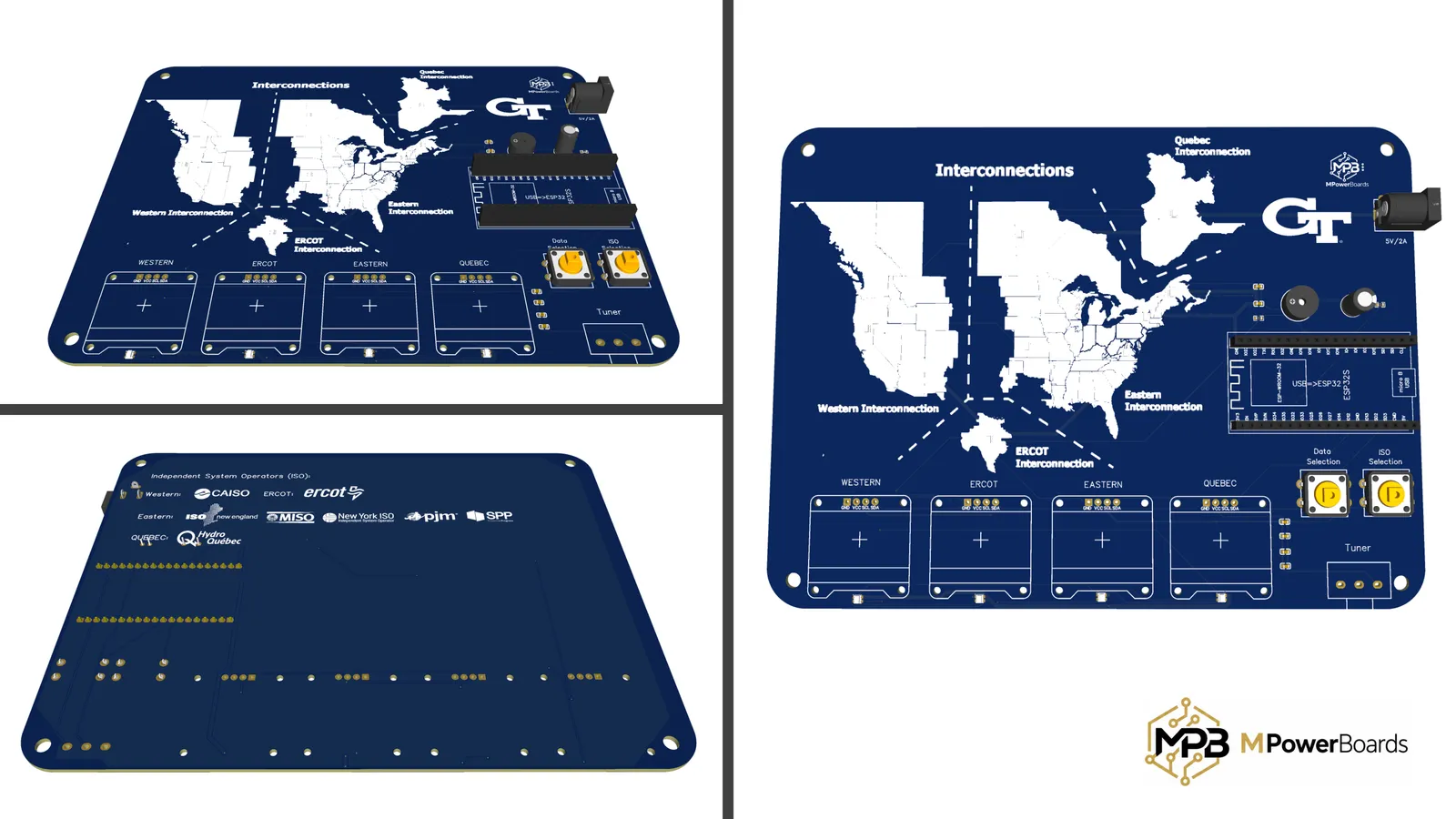 ISO1 Interconnections board, full board layout
