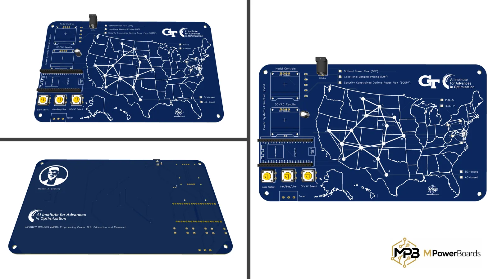 USA1 Power Systems Education Board, full board layout